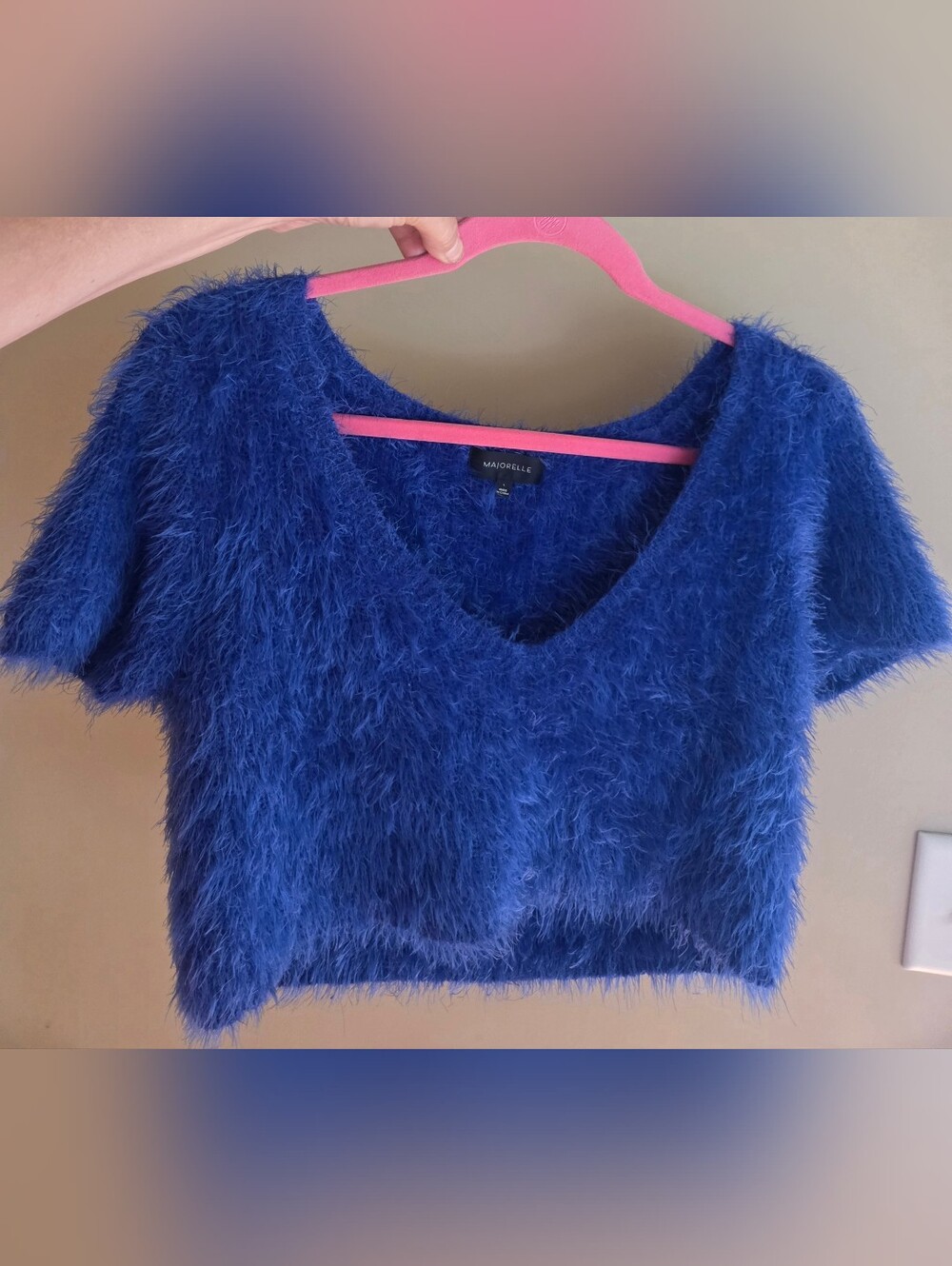 Majorelle Fuzzy Crop